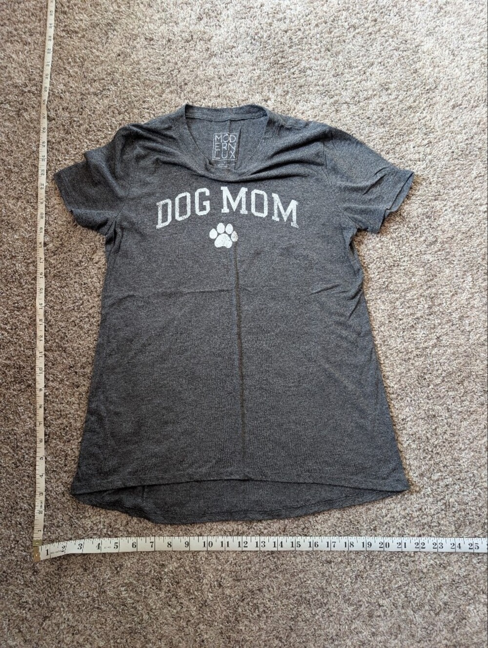 Dog Mom Graphic Tee - Dark Gray